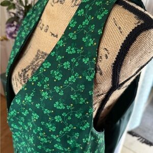 St. Patrick's Day VEST HOMEMADE Green, 4-Leaf Clover Lightweight